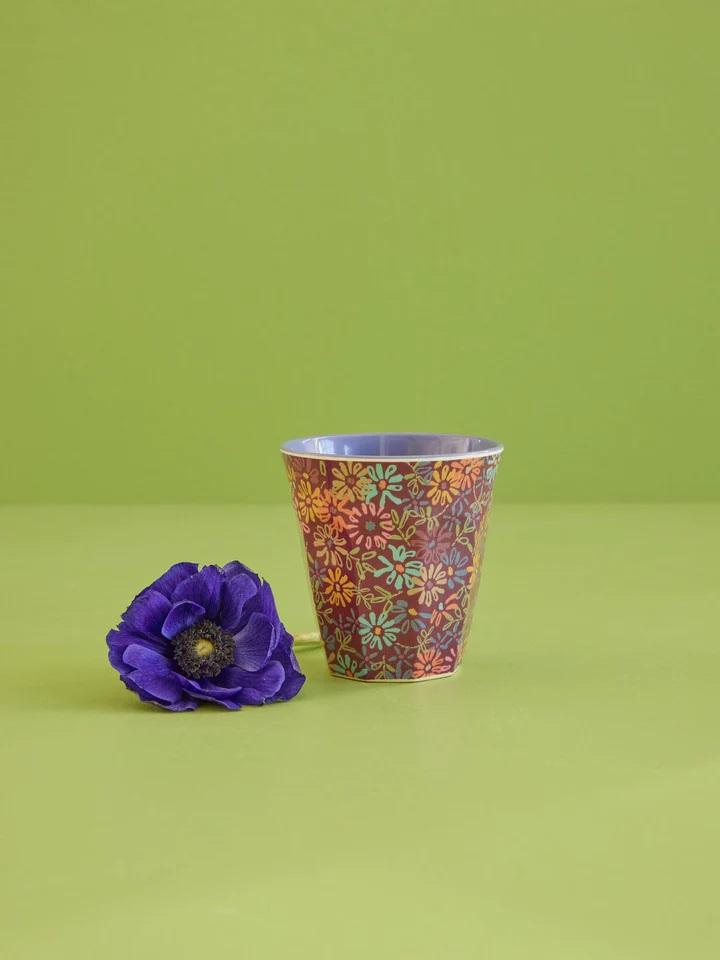 Melamine cup wild vintage flower