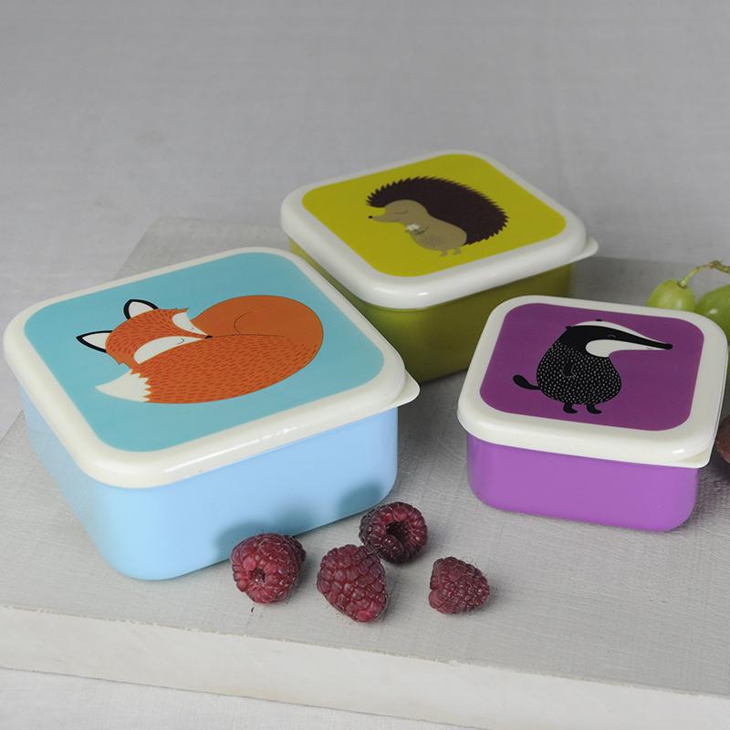 Snack boxes set van 3 rusty the fox and friends