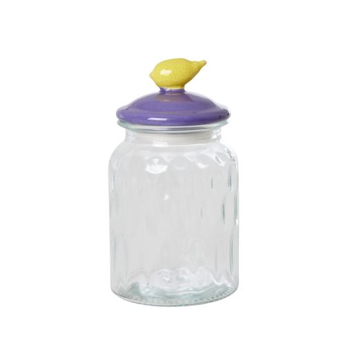 Rice glass jar with lemon lid medium