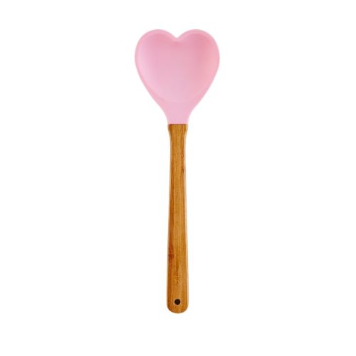 Rice kitchen silicone spoon in heart shape licht roze
