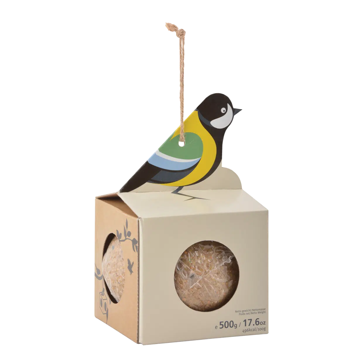 Reuzen vetbol in houderkoolmees