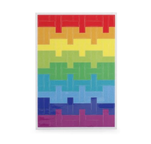 rainbow blocks bike stickers