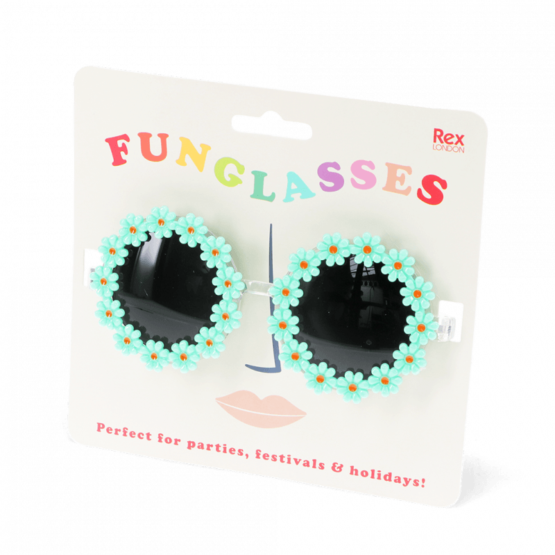 Funglasses green daisy sunglasses