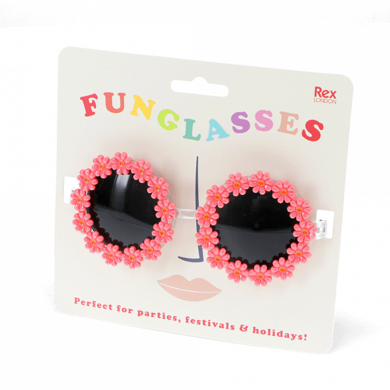 Funglasses pink daisy sunglasses