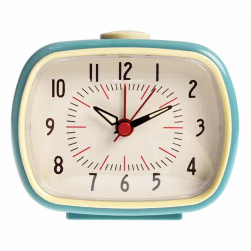 Retro alarm clock blue