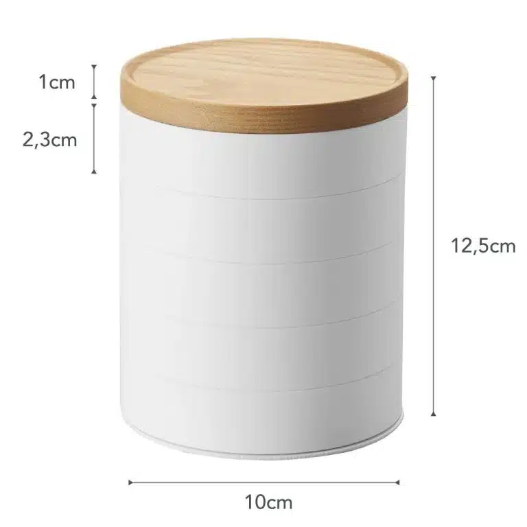 Tosca 5-tiered accessories case white