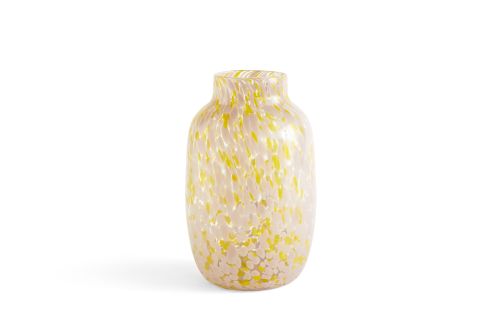 Splash vase round L light pink/yellow