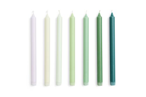 Gradient candles set of 7 green