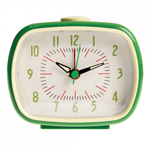 Retro alarm clock green