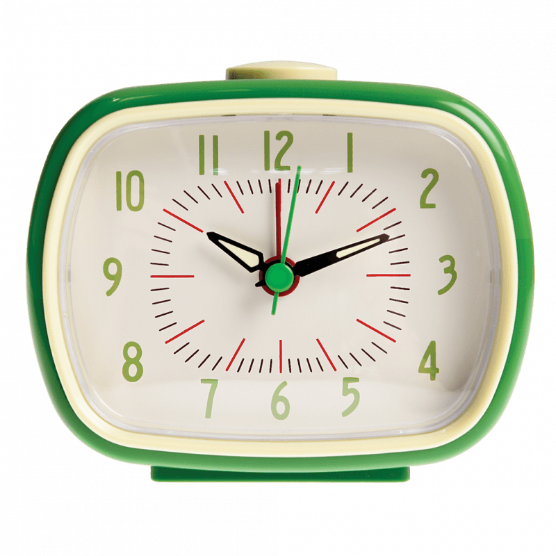 Retro alarm clock green