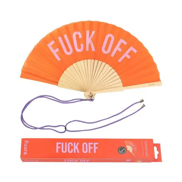 Hand fan fuck off rood