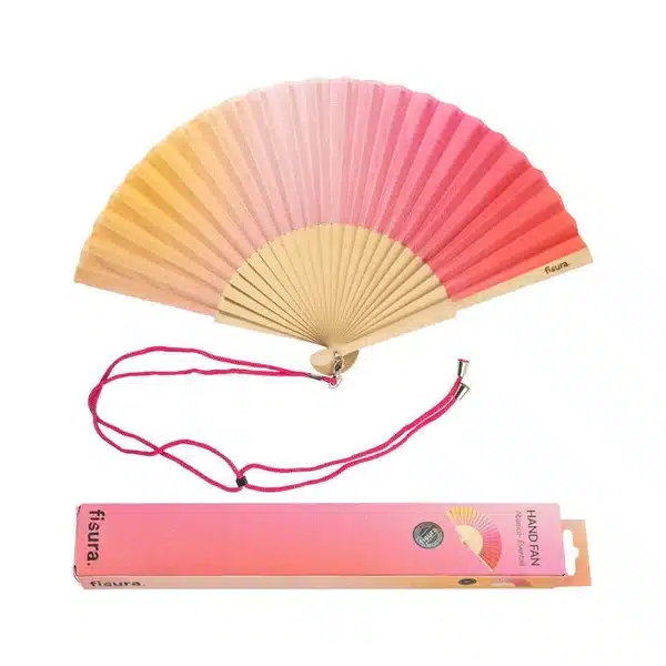 Hand fan zonsondergang