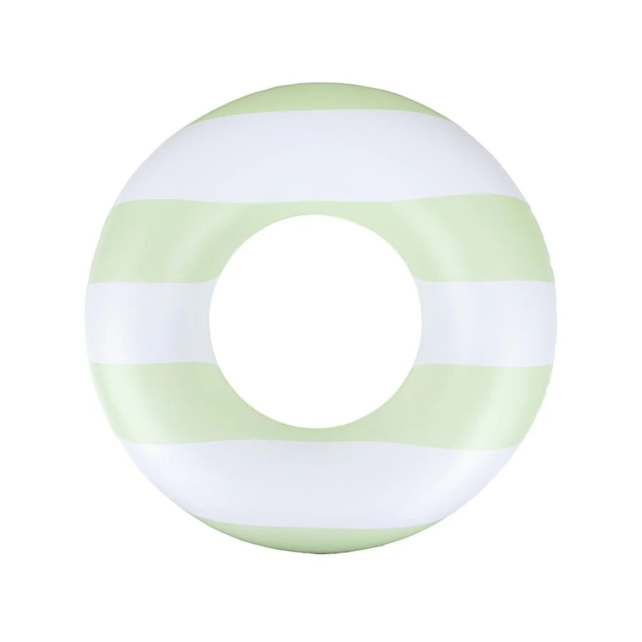 Zwemband groen en witte strepen