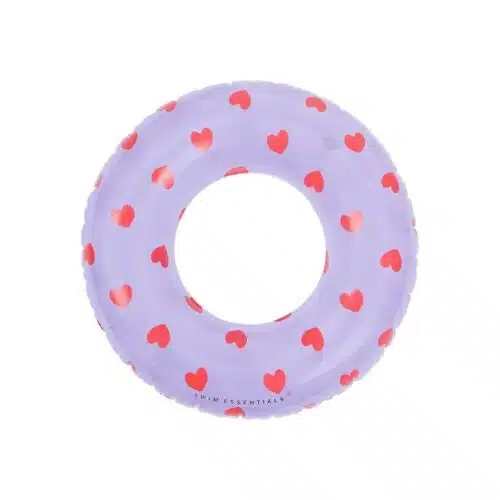 Zwemband lila hartjes