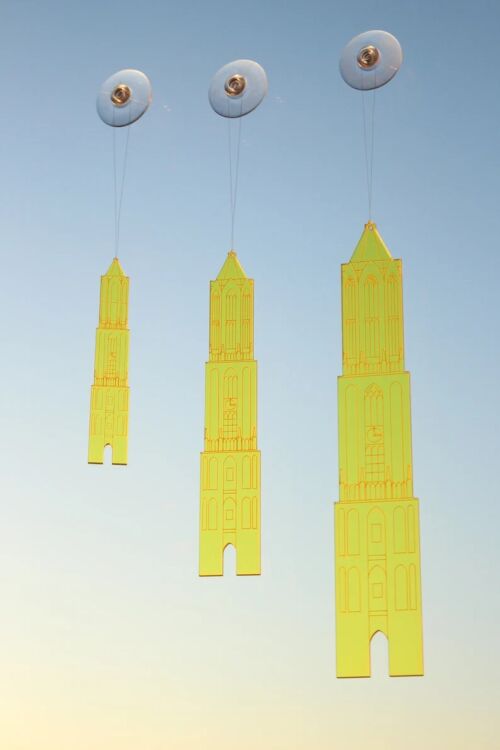 Plexiglas Domtoren hangend 11 cm geel