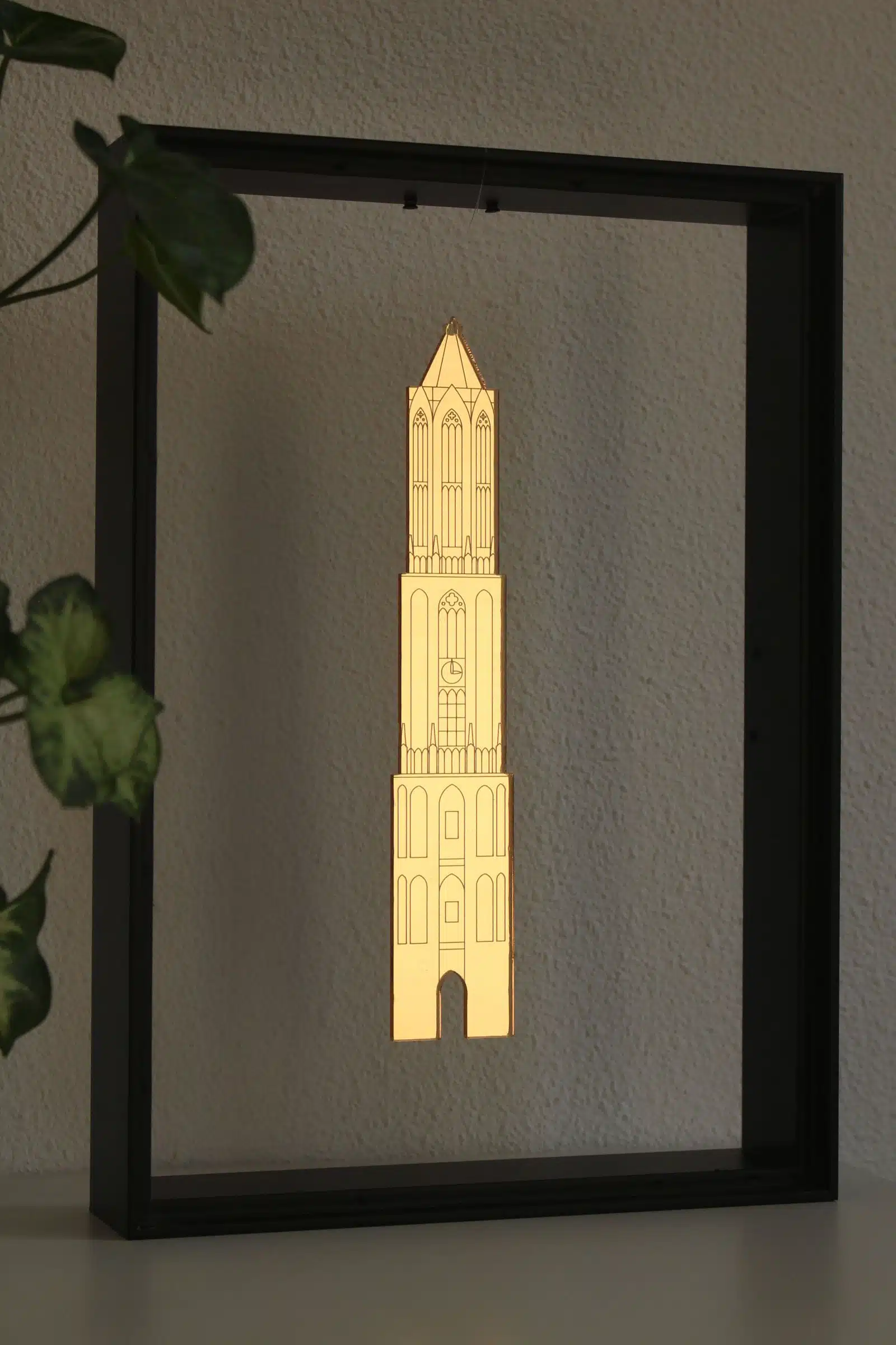Plexiglas Domtoren hangend 16 cm goud