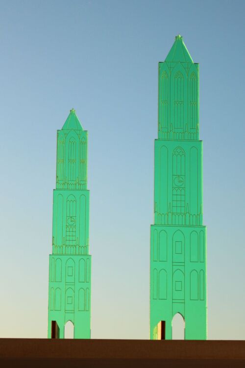 Plexiglas Domtoren staand 21 cm groen