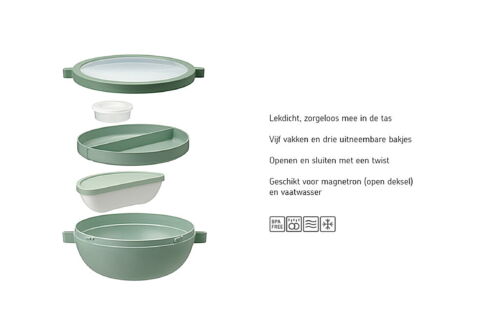 Bento lunchbowl vita nordic blue