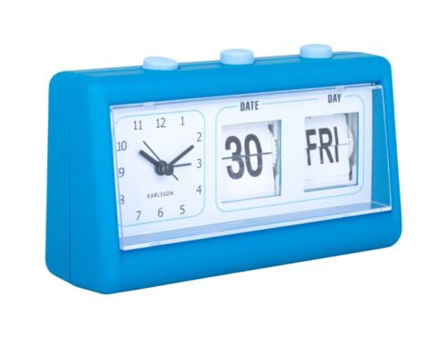 Alarm clock data flip bright blue