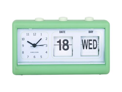 Alarm clock data flip bright green