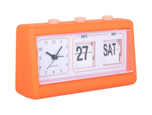 Alarm clock data flip bright orange