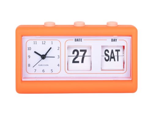 Alarm clock data flip bright orange