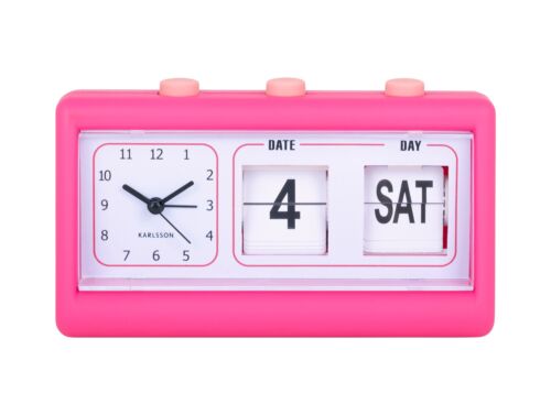Alarm clock data flip bright pink