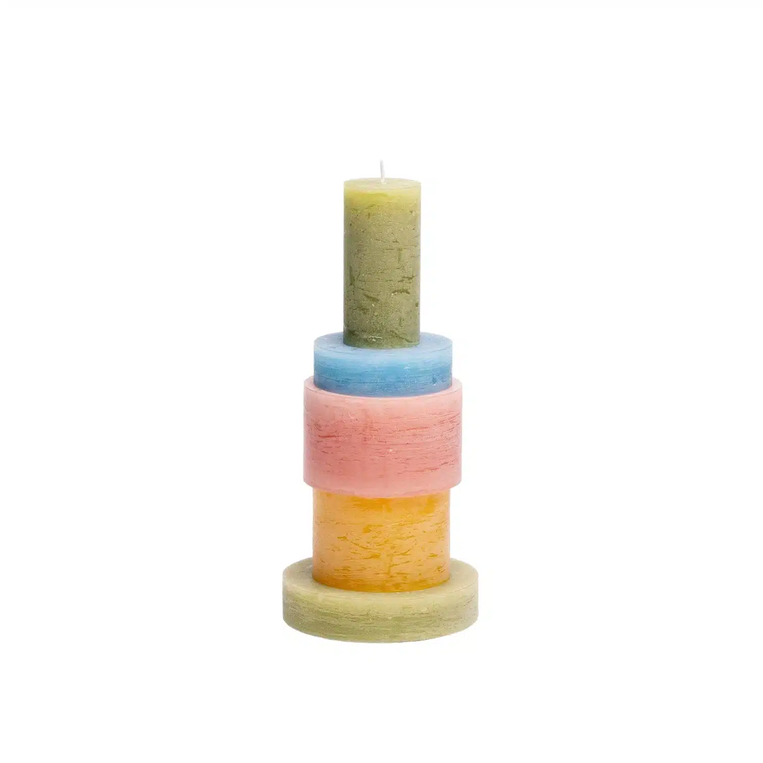 Stack candle set 03 pink/yellow