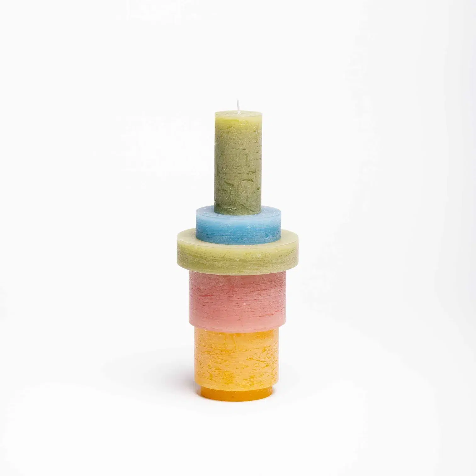 Stack candle set 03 pink/yellow