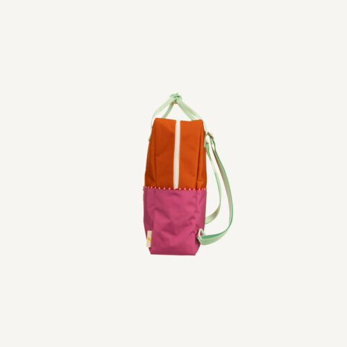 Backpack large Better together gravel orange + rosette pink