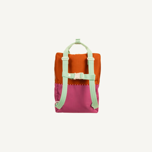 Backpack large Better together gravel orange + rosette pink