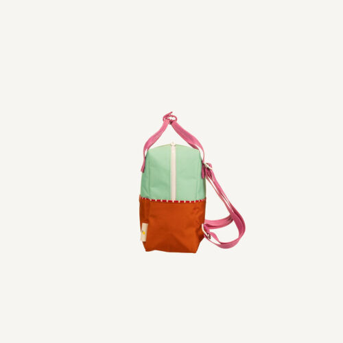 Backpack small Better together towel green + gravel orange