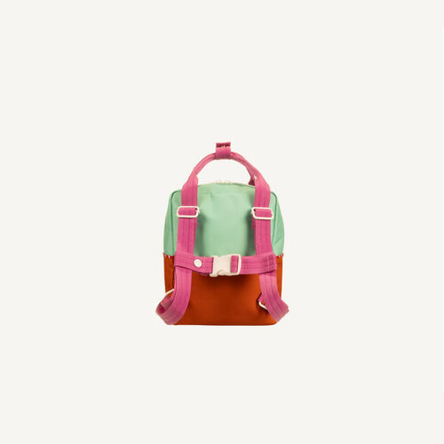 Backpack small Better together towel green + gravel orange