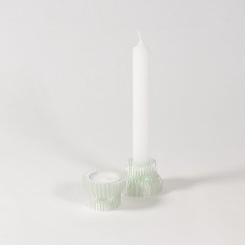 Candle holder laag mint