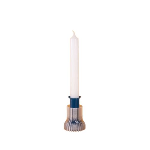 Candle holder hoog blue