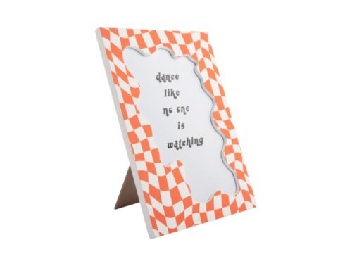 Photo frame wave checker large bright orange