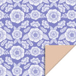 Cadeaupapier bloemen violet