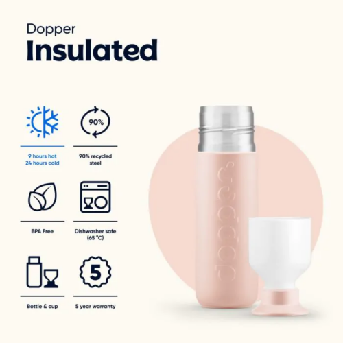 Dopper thermosfles 350ml perzik