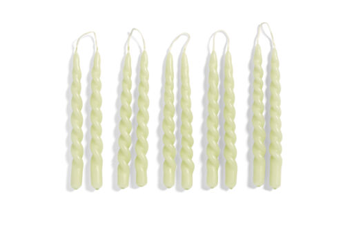 HAY mini swirl 10 candles light green