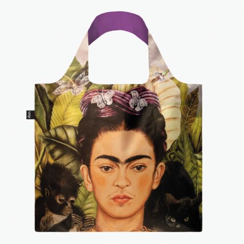 Loqi tote museum col. Frida Kahlo Selfportrait with Humming Bird