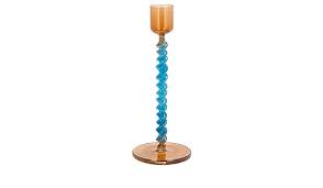 Villa Collection glazen kaarsenhouder styles blauw/amber