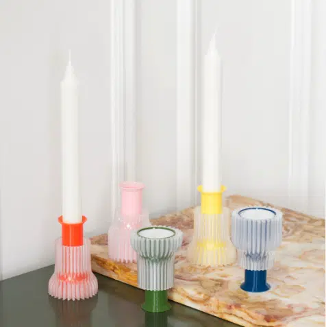 Warren & Laetitia dubbele kaarsen houder 2.21 oranje