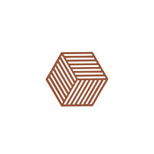 ZONE Denmark Onderzetter hexagon terracotta