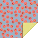 Cadeaupapier smiley fluor oranje - geel