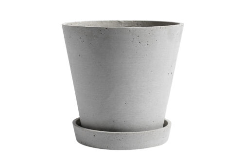 HAY flowerpot with saucer XL grey