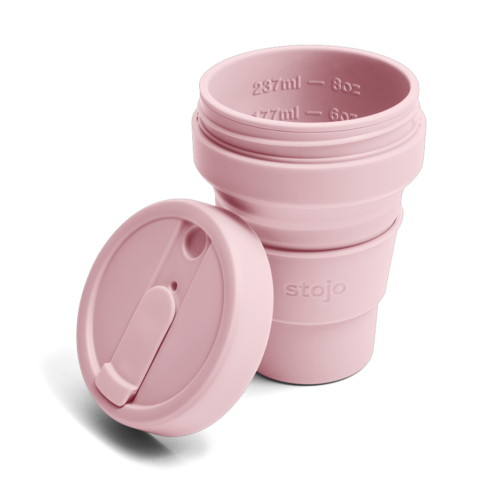 Stojo Junior cup 250 ml met rietje Roze