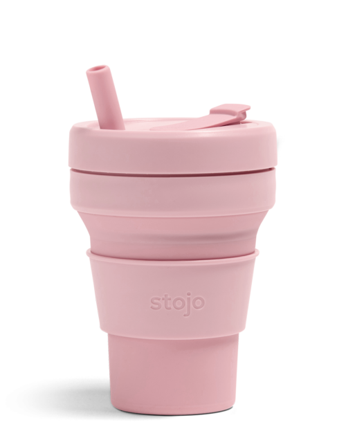 Stojo Junior cup 250 ml met rietje Roze