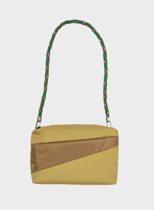 SUSAN BIJL bum bag moss & camel M