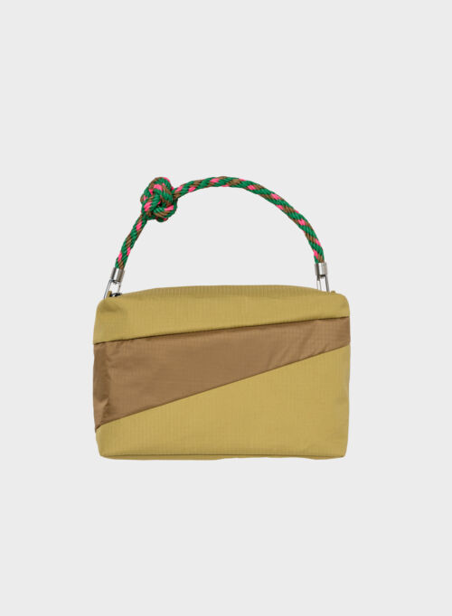 SUSAN BIJL bum bag moss & camel M