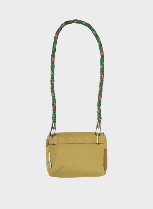 SUSAN BIJL bum bag moss & camel S